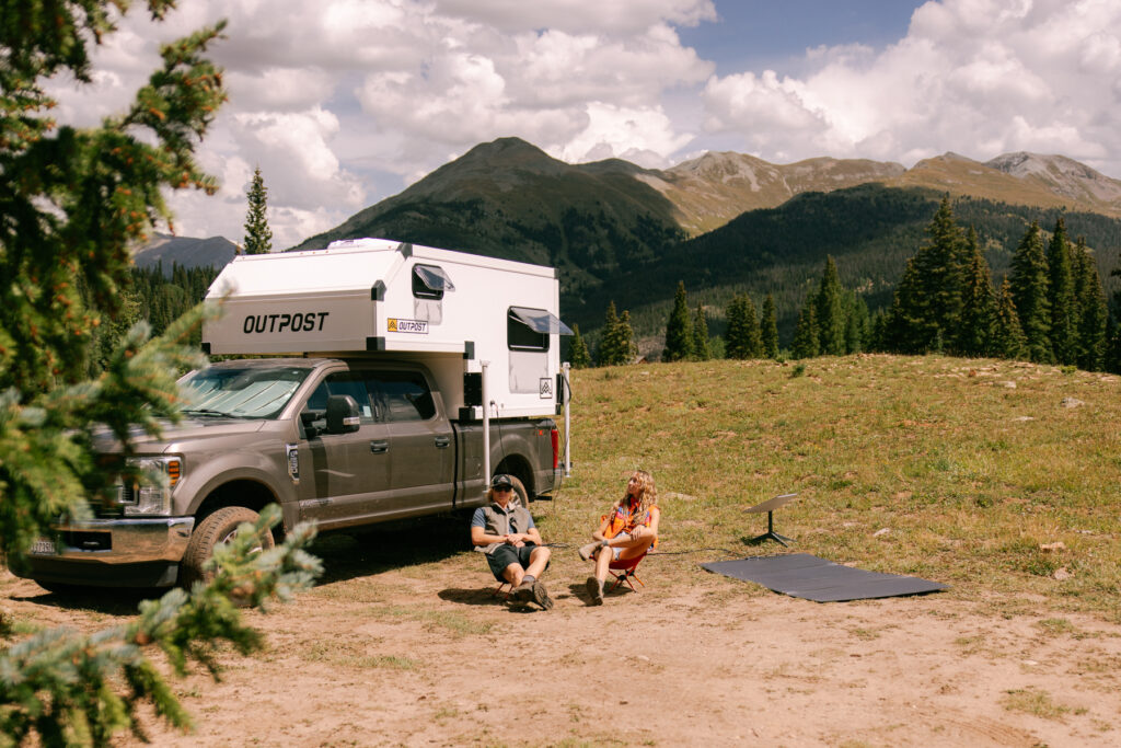 Teagan & Casey outside their Outpost 6.5